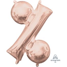 Rose Gold Metallic Symbol Foil Balloons for General Party Decor - Image 1