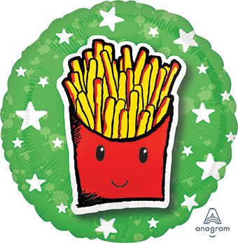Epic Party French Fries Balloon - 5-Pack - Image 1