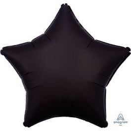 Onyx Black Star Foil Balloon 19 Inch - Image 1