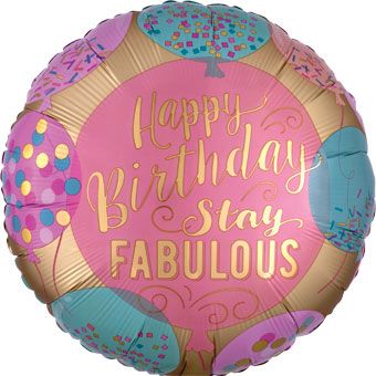 Stay Fabulous Birthday Balloons - 5-Pack - Image 1