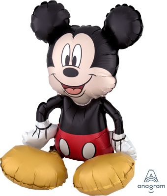 Sitting Mickey Mouse Balloons - 3-Pack - Image 1