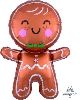 Gingerbread Man Balloon - 3-Pack - Image 1