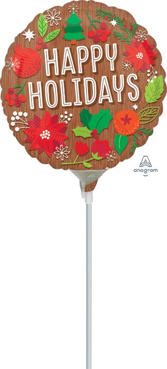 Happy Holidays Balloon - 5-Pack - Image 1