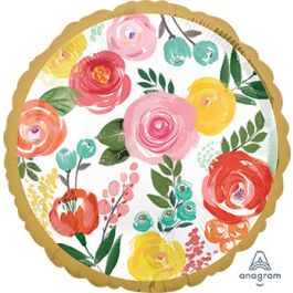 Bright Florals Foil Balloon 18 Inch - Image 1