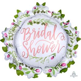 Love & Leaves Bridal Shower Foil Balloon - 30-40 Inch - Image 1