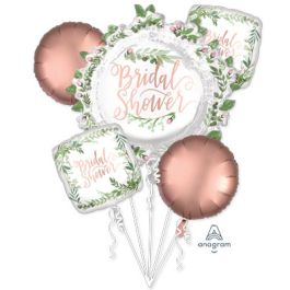 Bridal Shower Love & Leaves Foil Balloon Bouquet Set - Image 1