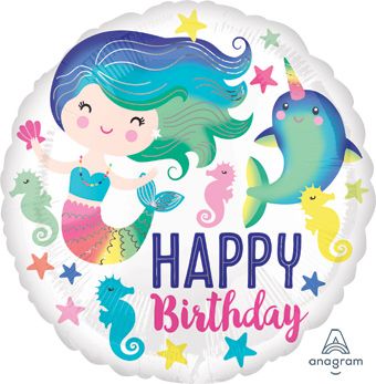 Colorful Mermaid Balloon - 5-Pack - Image 1