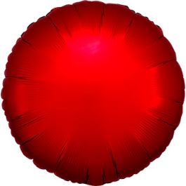 Sangria Red Foil Balloon 18 Inch - Satin Luxe Round - Image 1