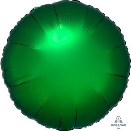Emerald Green Foil Balloon 18 Inch Round - Satin Luxe - Image 1