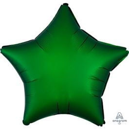 Emerald Green Star Balloon 19 Inch Satin Luxe Foil - Image 1