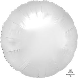 White Balloon 18 Inch Satin Luxe Foil - Party Decoration - Image 1