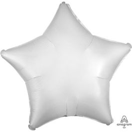 White Star Foil Balloon 19 Inch - Satin Luxe - Image 1