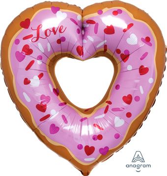Heart Love Donut Balloon 3-Pack - Image 1