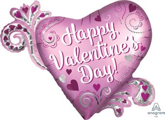 Valentine's Day Heart Balloon - 3-Pack - Image 1