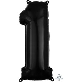 Black Number 1 Foil Balloon 26 Inch - Image 1