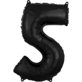 Black Number 5 Foil Balloon 26 Inch - Image 1