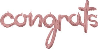 Congrats Script Balloon Rose Gold 56" - Image 1