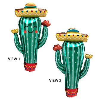 Fiesta Cactus Balloon - 3-Pack - Image 1