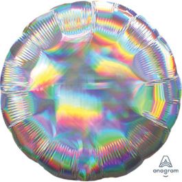 Iridescent Silver Foil Balloon 18 Inch - Party Decoration - Image 1