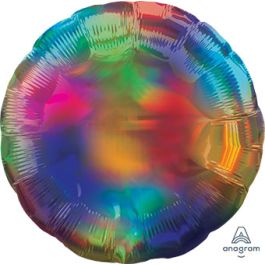 Iridescent Rainbow Foil Balloon 18 Inch - 5-Pack - Image 1