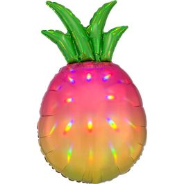 Iridescent Pineapple Balloon 31 Inch Foil - Large Shape - Image 1