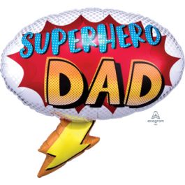 Superhero Dad Balloon 27 Inch Foil - Father's Day Decor - Image 1