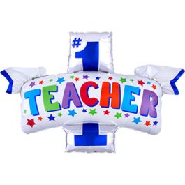Teacher Appreciation Foil Balloon 38 Inch Large Shape - Image 1