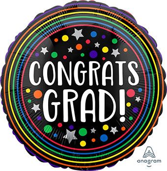 Congrats Grad Balloon - 5-Pack - Image 1