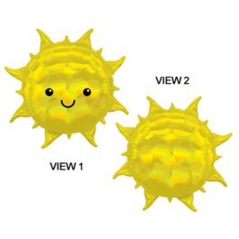 Iridescent Sun Foil Balloon 27 Inch Large Shape - Image 1