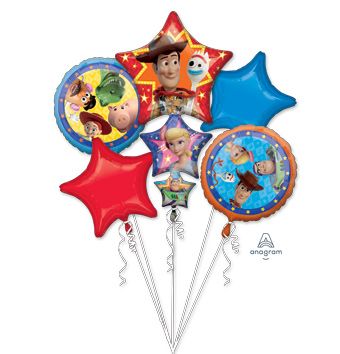 Toy Story 4 Balloon Bouquet - 5 Piece Foil Set - Image 1
