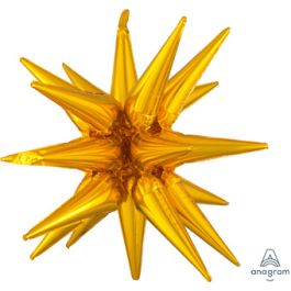 Large Gold Star Cluster Balloon 35 Inch - Image 1