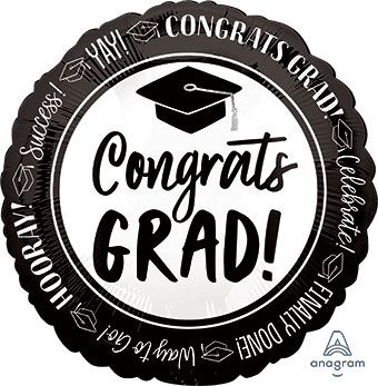 Congrats Grad Balloons - 5-Pack - Image 1