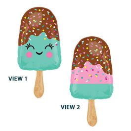 Happy Ice Cream Bar Foil Balloon 35 Inch - Celebration Decor - Image 1