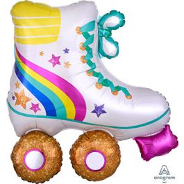 Roller Skate Foil Balloon 30 Inch - Rainbow Celebration - Image 1