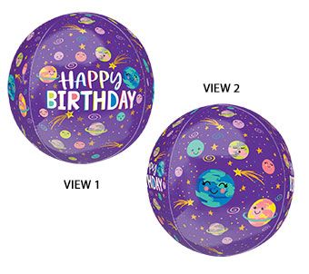 Smiling Galaxy Balloons - 3-Pack - Image 1
