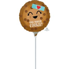Get Well One Tough Cookie Balloon 9 Inch Round Foil Decoration - Image 1