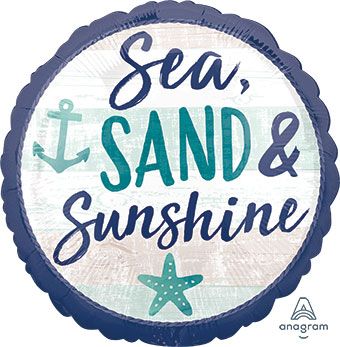 Sea, Sand & Sunshine Balloon - 5-Pack - Image 1