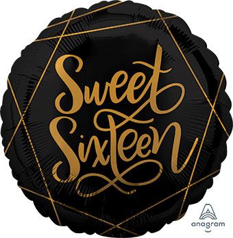 Sweet Sixteen Balloons - 5-Pack - Image 1