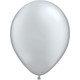 Metallic Silver Balloons 11 Inch - 25-Pack Bulk Set - Image 1