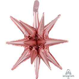 Rose Gold Star Cluster Foil Balloons 20 Inch - Party Decor - Image 1