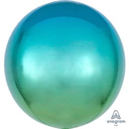 Ombre Blue & Green Foil Balloon 16 Inch - Image 1