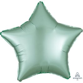 Mint Green Star Foil Balloon 19 Inch - Single Unit - Image 1