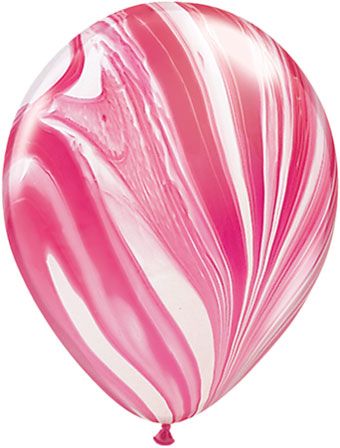Pink & White Swirl Balloons - 25 Count - Image 1