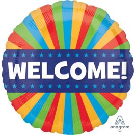 Blue Welcome Foil Balloon 18 Inch - Party Decoration - Image 1