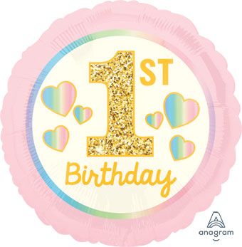 1st Birthday Balloon - 5-Pack - Image 1