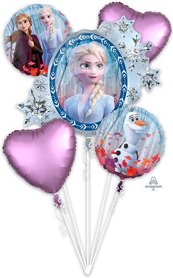 Frozen 2 Balloon Bouquet - 5 Piece Set - Image 1