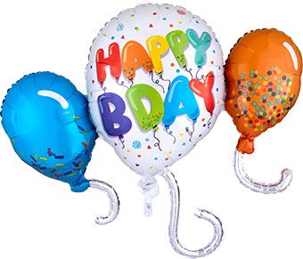 Happy Birthday Balloons - 3-Pack - Image 1