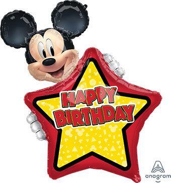 Mickey Mouse Birthday Balloon 33" Foil - Disney - Image 1