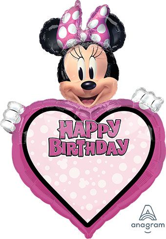 Minnie Mouse Birthday Balloon 33" Foil - Disney - Image 1