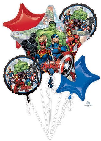 Avengers Balloon Bouquet - Marvel Powers Unite - Image 1